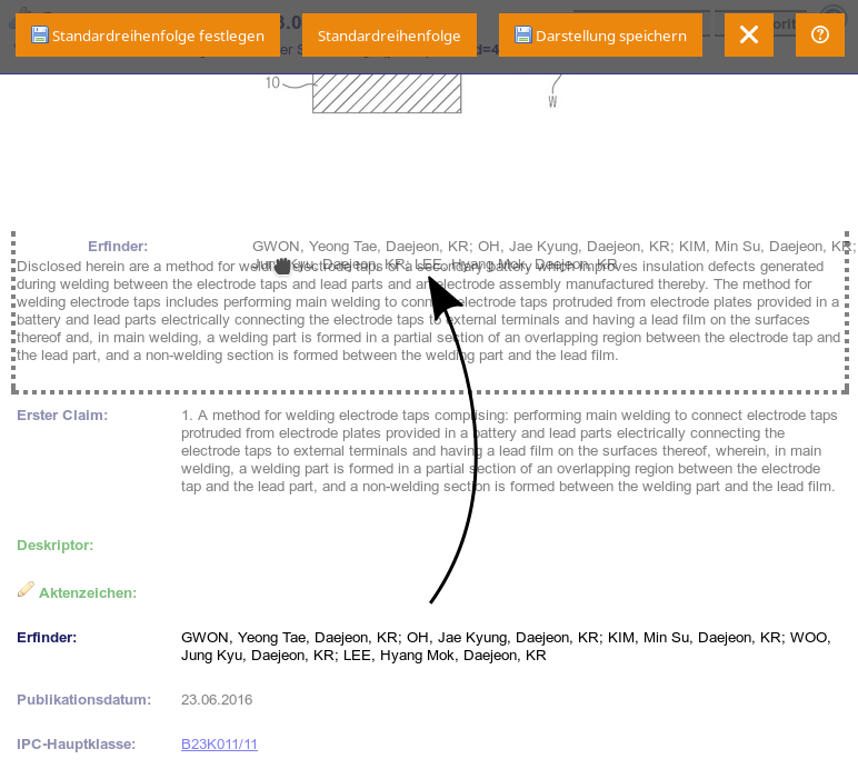 Reihenfolge der Felder mit Drag and Drop ändern